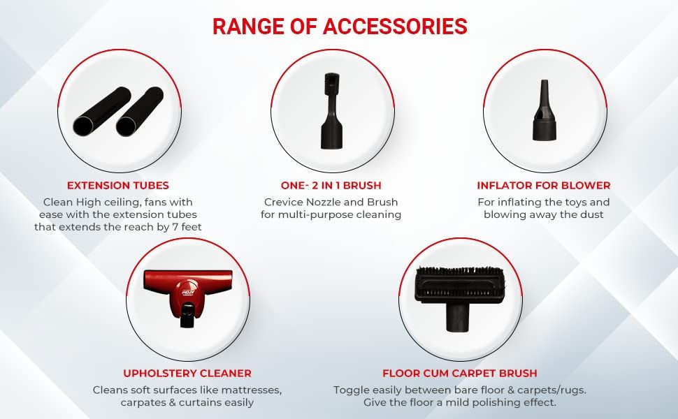 Eureka Forbes Atom Vacuum Cleaner with 15 Minutes Run Time, Bagless (Red) Vijay Sales